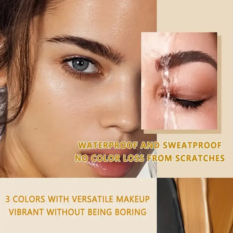 Eyebrow Dye Kit, Waterproof and Sweat-proof Eyebrow Dye, Comes with a Brush, Long-lasting Eyebrow Shaping and Enhancement Effect Quake