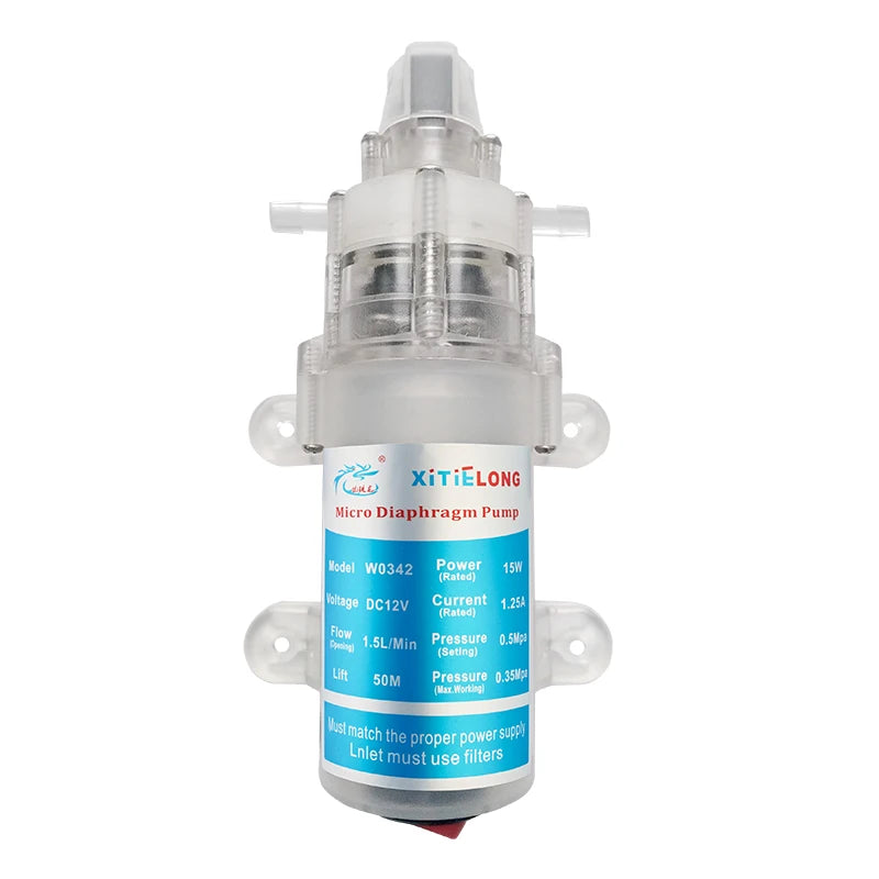 W0342Ya-12-15MKC Low-noise Food Grade Diaphragm Pump Automatic Start Stop Water Dispenser Electric Water Pump Low Pressure Quake