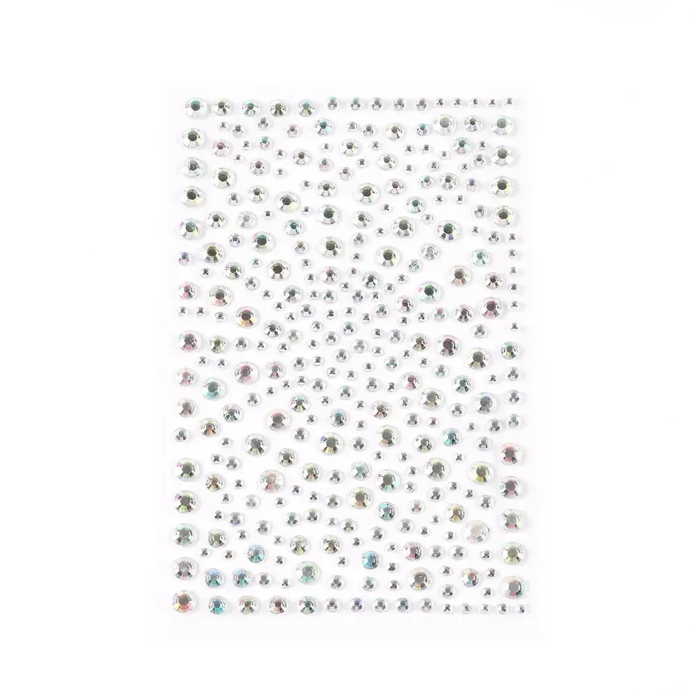 Rhinestone Face Sticker Diamond Party Eyes Makeup Bright Crystal Self-adhesive DIY Sticker Girls Face Decoration Sticker Quake NO.24