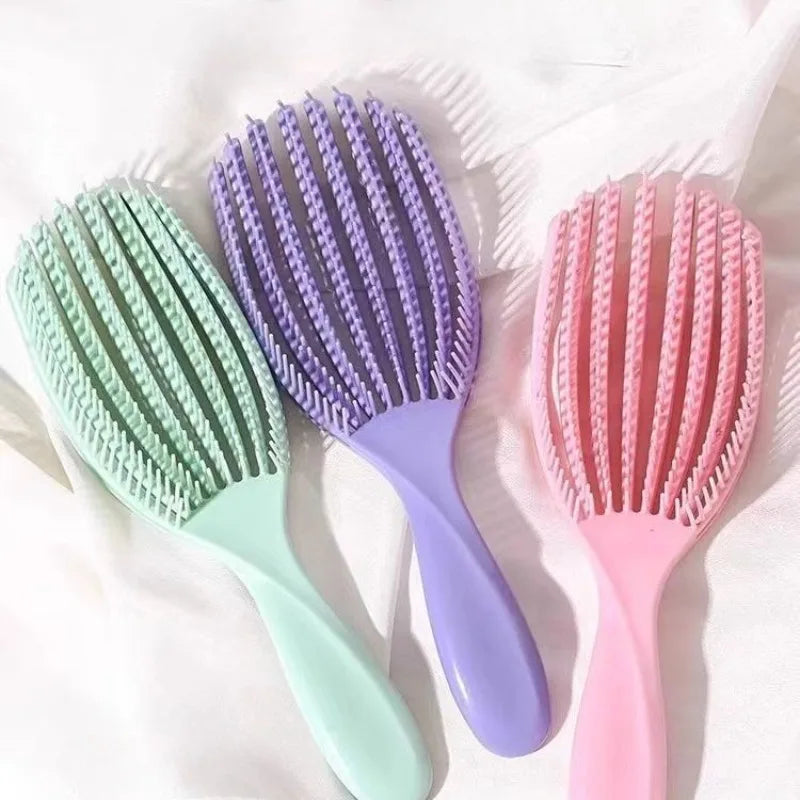 Hair Thick Hairs Care Hairbrush Hair Brushes Octopus Hairbrush Pink Massage Detangler Brush for Curly Styling Tool Wholesale Quake