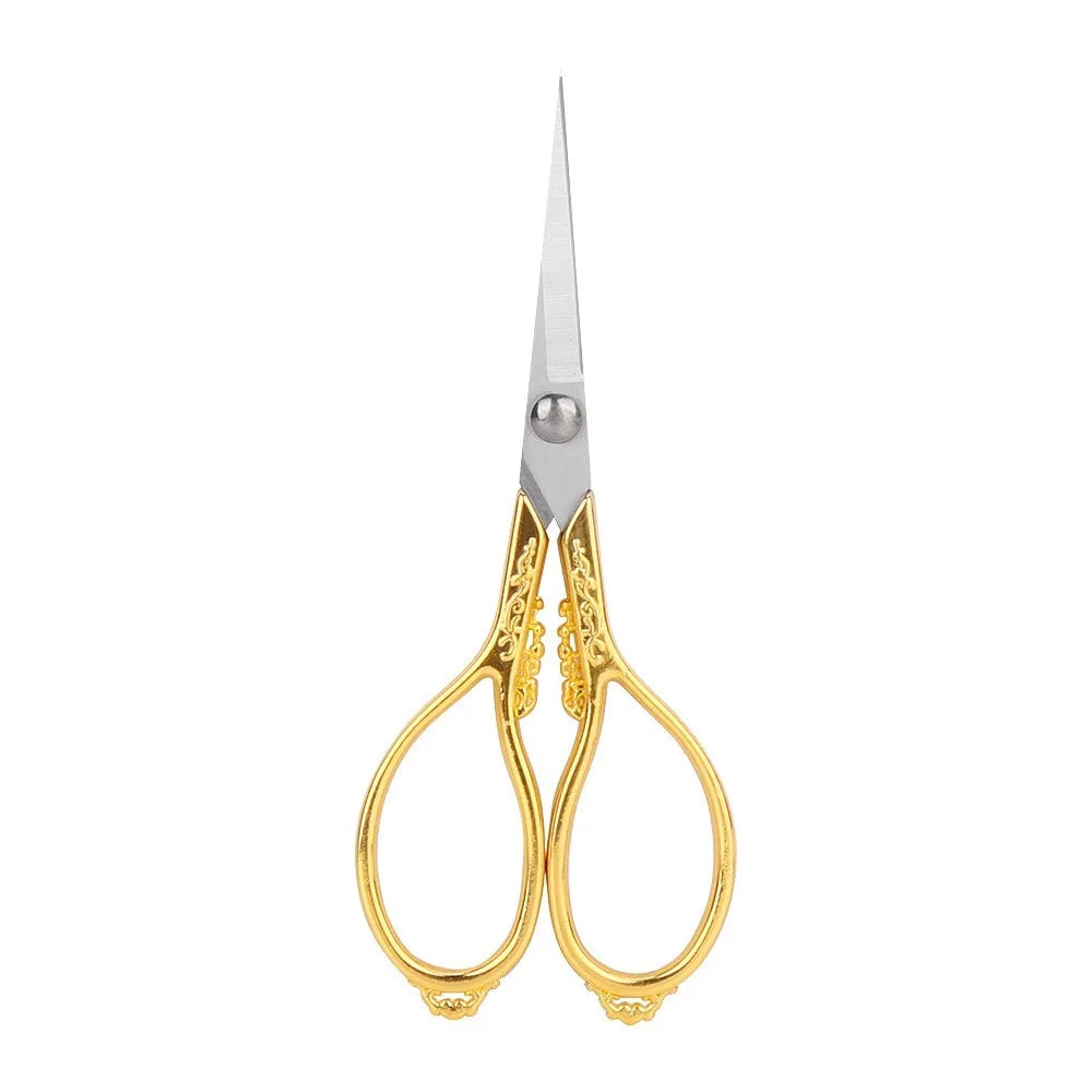 Vintage Detail Tailor Scissors Precision Embroidery Pointed Scissors Stainless Steel Office Supplies Sewing Scissors Quake