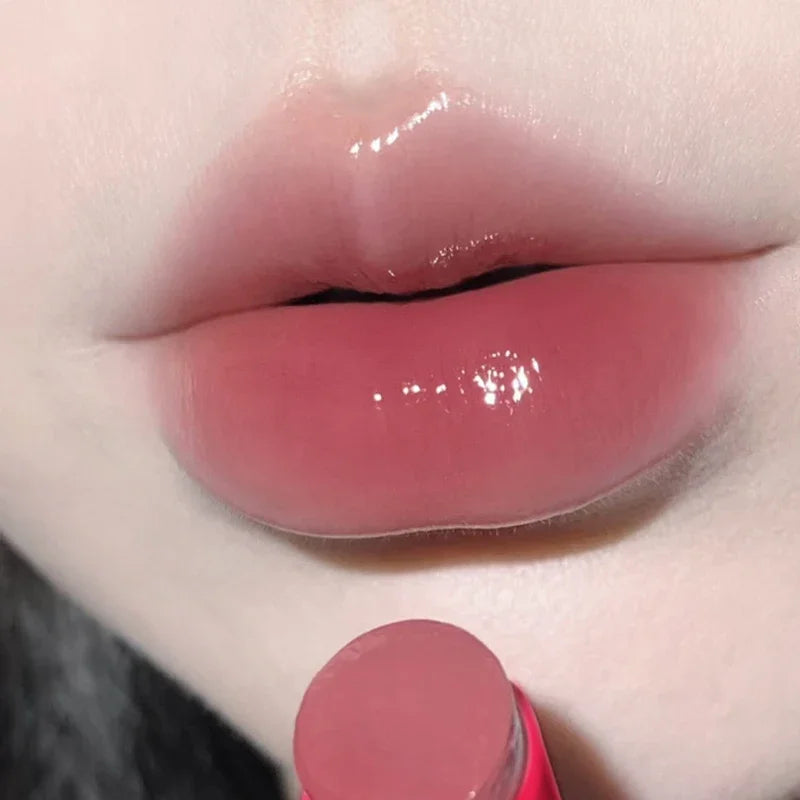 High Sweet Glitter Mouth Red Lip Glaze Natural Non Staining Glass Mirror Plain Clear Lip Gloss Quake 02