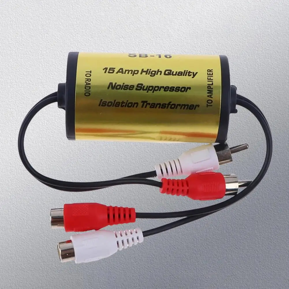 Audio Interference Filter Car Car Audio Noise Filter Ground Loop Isolator Engine Whine Eliminator Static Suppressor for Stereo Quake