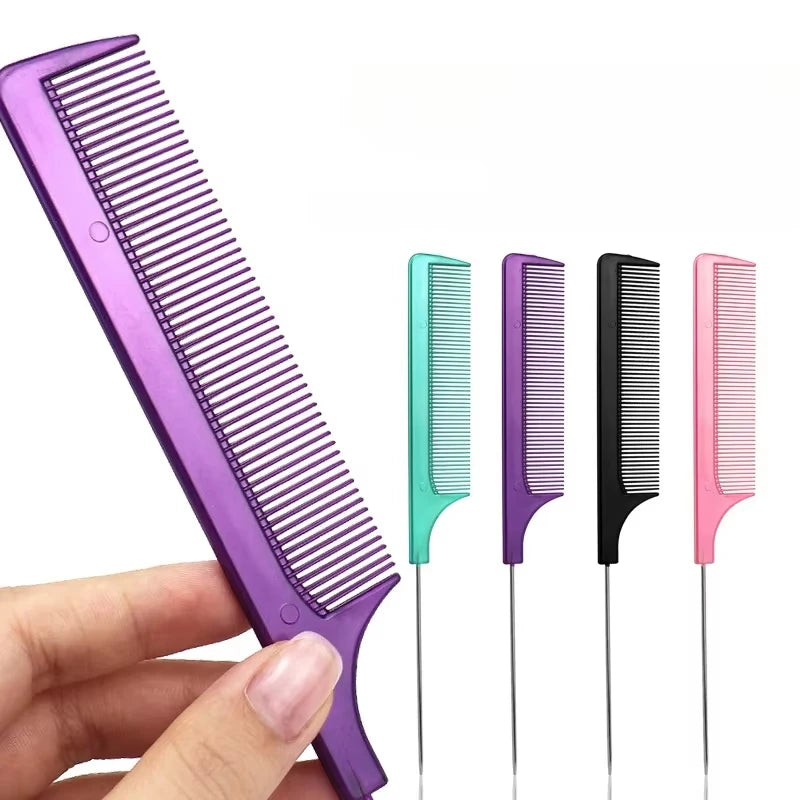Makeup Disc Hair Professional Fluffy Hair Comb Household Salon Highlight Dye Steel Needle Pointed Tail Comb Quake