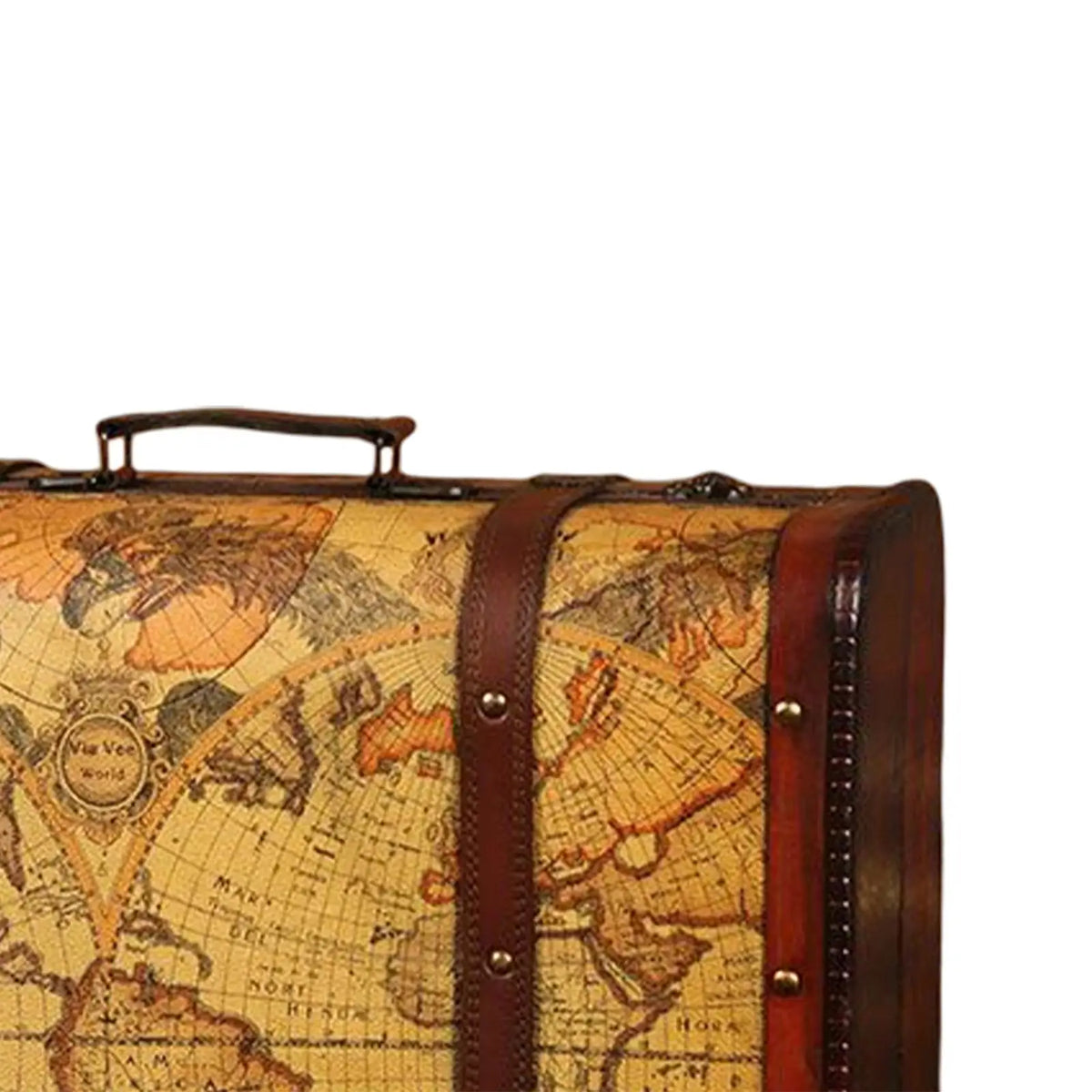 Vintage Suitcase with Handle Suitcases Photo Props Wooden Trunk Decorative Box Suitcase Wood Chest for Shop Window Shop Bedroom Quake