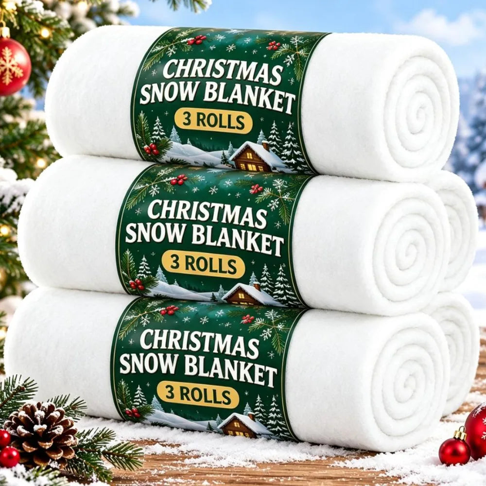 Christmas Decorative Snow Fabric White Soft Fluffy Snow Carpet Fake Simulated Snow Scenery for Winter Xmas Tree Holiday Decor Quake