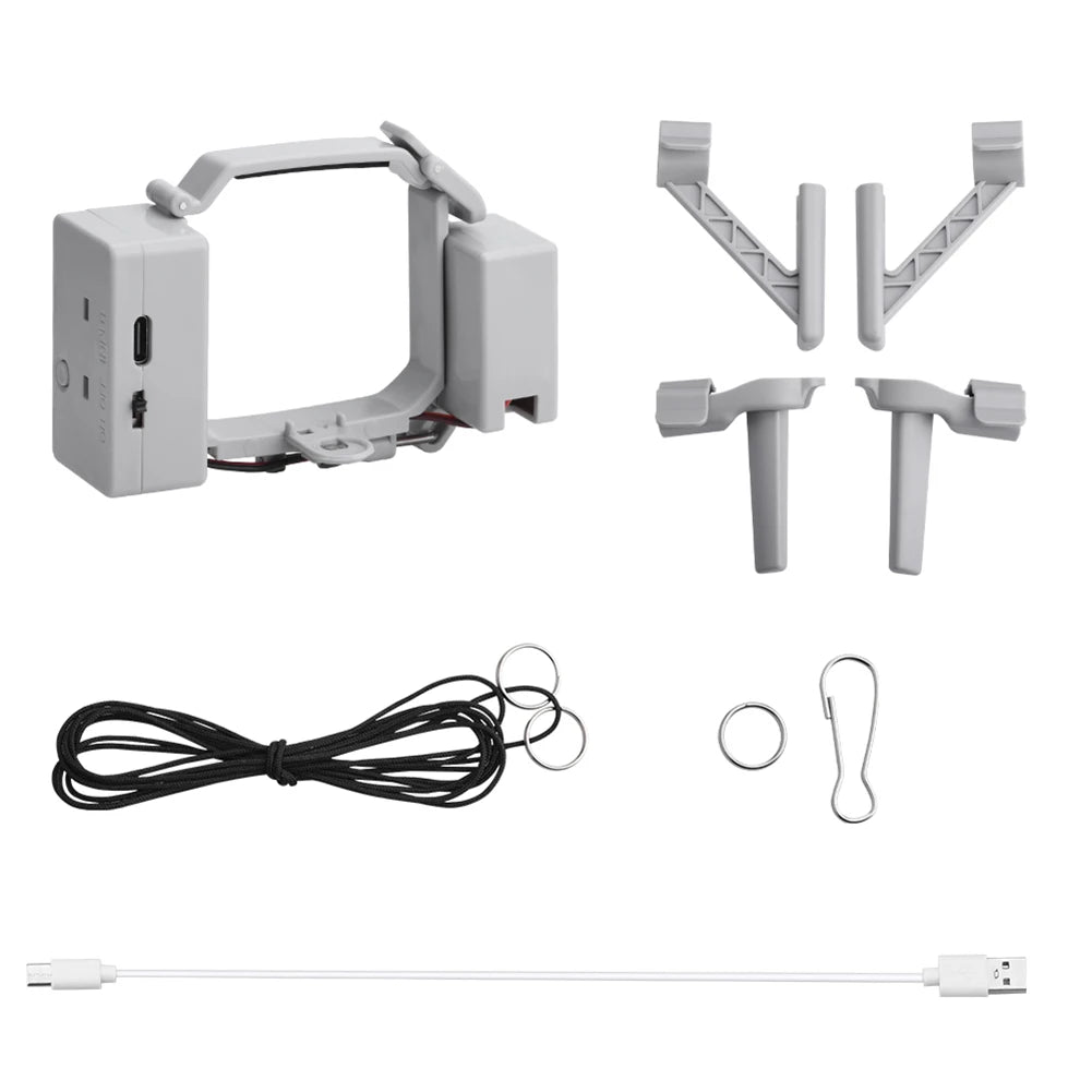 For Mini 4 Pro Payload Delivery Thrower USB Charging Air Dropper Device Drone Remote Thrower for Fishing Wedding Search Quake as show