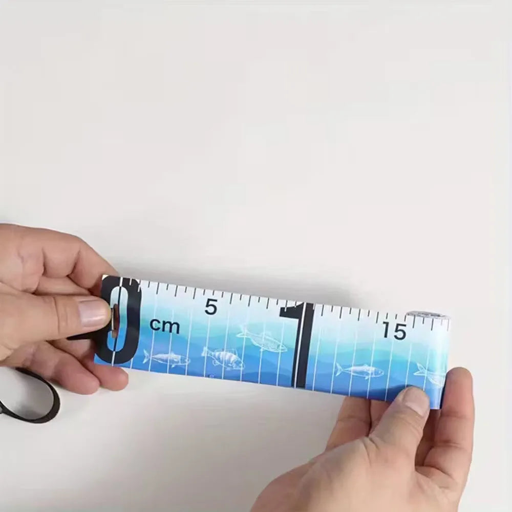 1Pc Fish Ruler Fish Measuring Tape Folding Fishing Ruler Roll up Fishing Tape Measure with Storage Strap Waterproof Pvc Fish Measuring Tape Quake