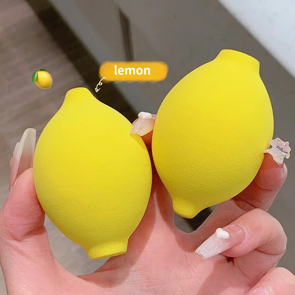 Fruit Shaped Cosmetic Puff with Storage Box for Women Face Foundation Powder Sponge Cosmetic Puff Make Up Sponge Makeup Tools Quake