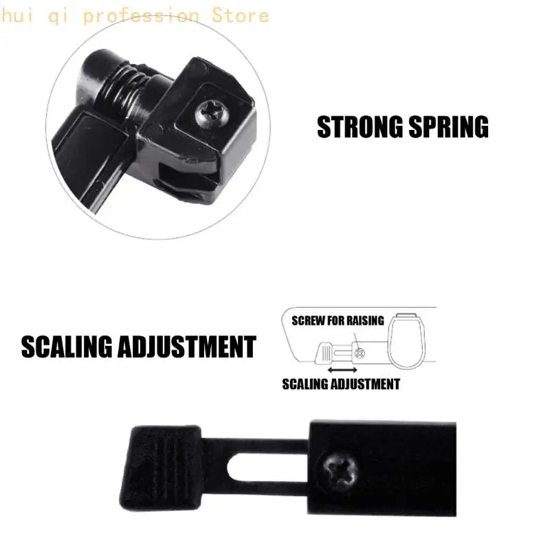 Windshield Wiper Support Clip Set, 2 Piece Black ABS Mechanical Pair With Visible Spring Base for Car Owners Managing Daily Quake CN