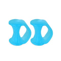 2pcs Silicone Bunion Toe Orthopedic Separator Finger Feet Care Protector Gel Toe Hallux Valgus Corrector Pedicure Spacer Yoga Quake M179 Blue-2Pcs