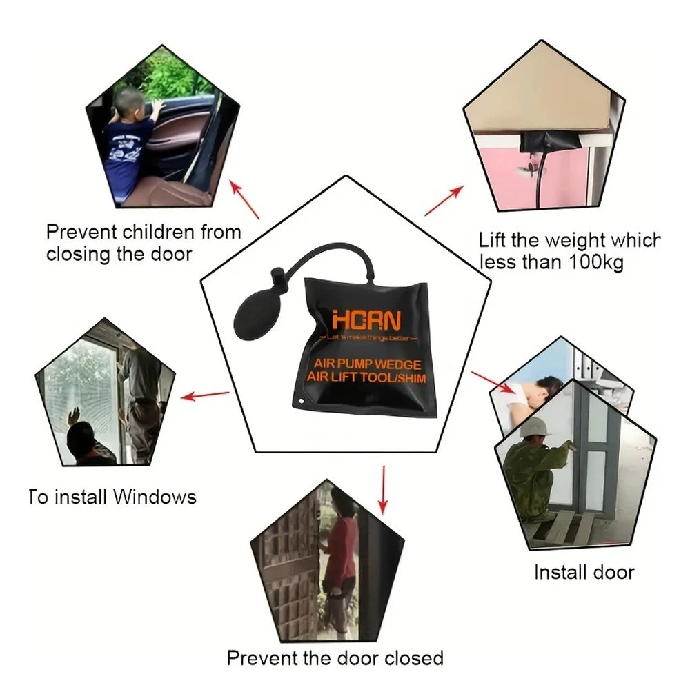Air Pump Wedges Inflatable Airbag For Door Windows Car Powerful Installation Alignment Repair Tool Door Window Installation Quake