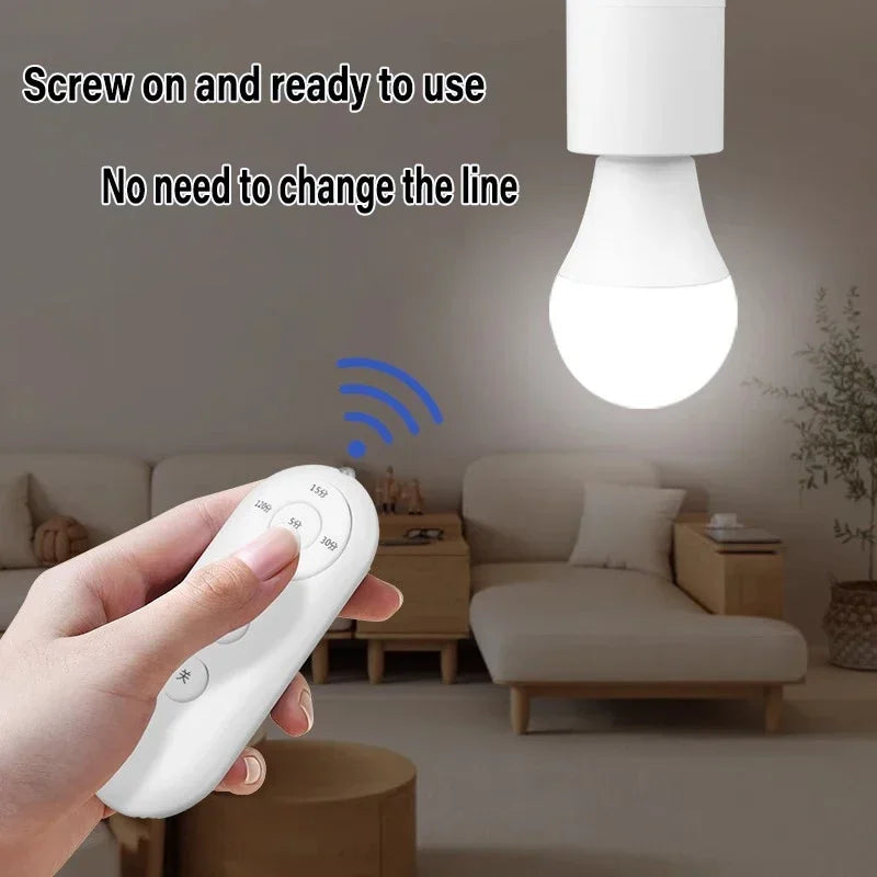E27 60W Wireless Remote Control Smart Timer Switch Lamp Holder 110V 220V House Multi Light Switch Baby Room Bedroom Timer Switch Quake