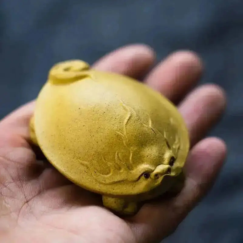 Yixing Zisha Tea Pet Turtle Tea Play Tea Ceremony Creative Ornament Duan Mud Rich Armor World Turtle Can Be Raised Tea Set Quake