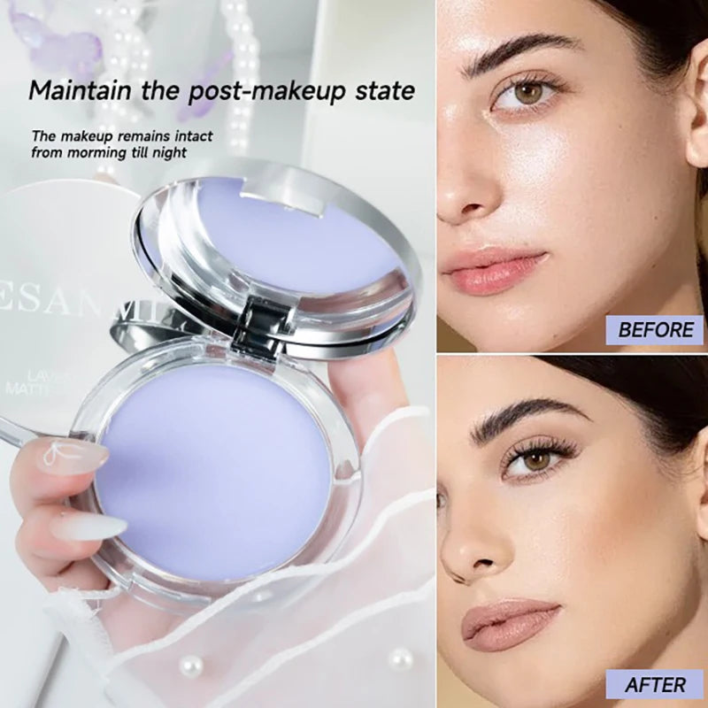 1PC Violet Cream To Powder Skin-friendly Skin Natural Face Long Lasting Oil-controlling Contouring Powder Cosmetics Quake