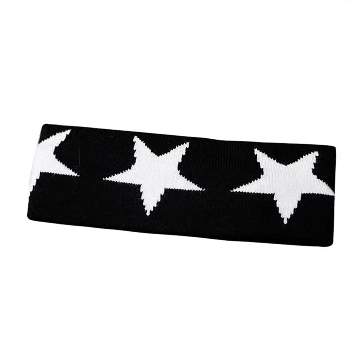 Street Style Personalized Star and Moon Headband Knitted Breathable Butterfly Embroidery Head Scarf for Running Yoga and Sports Quake