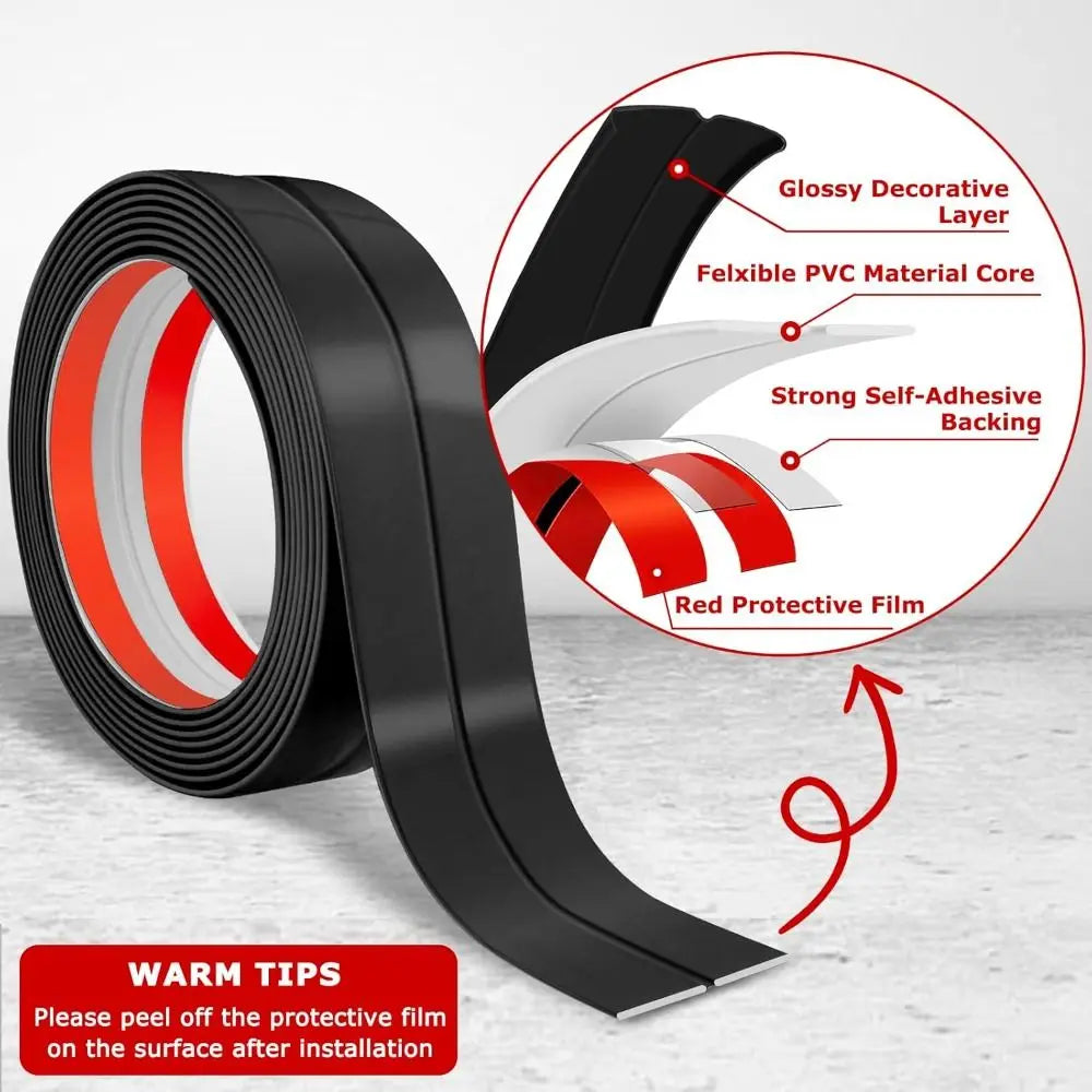 High Quality Self Adhesive Wall Corner Protector Peel and Stick Flexible Caulk Strip 3m Edge Guards Countertop Quake
