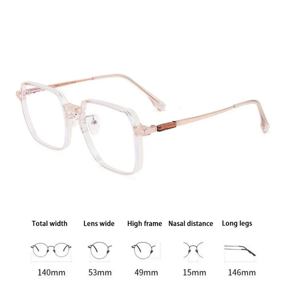 Trendy Office Anti Blue Light Glasses for Women Men Fashion Square Clear Frame Optical Eyewear Eye Protection Computer Goggles Quake