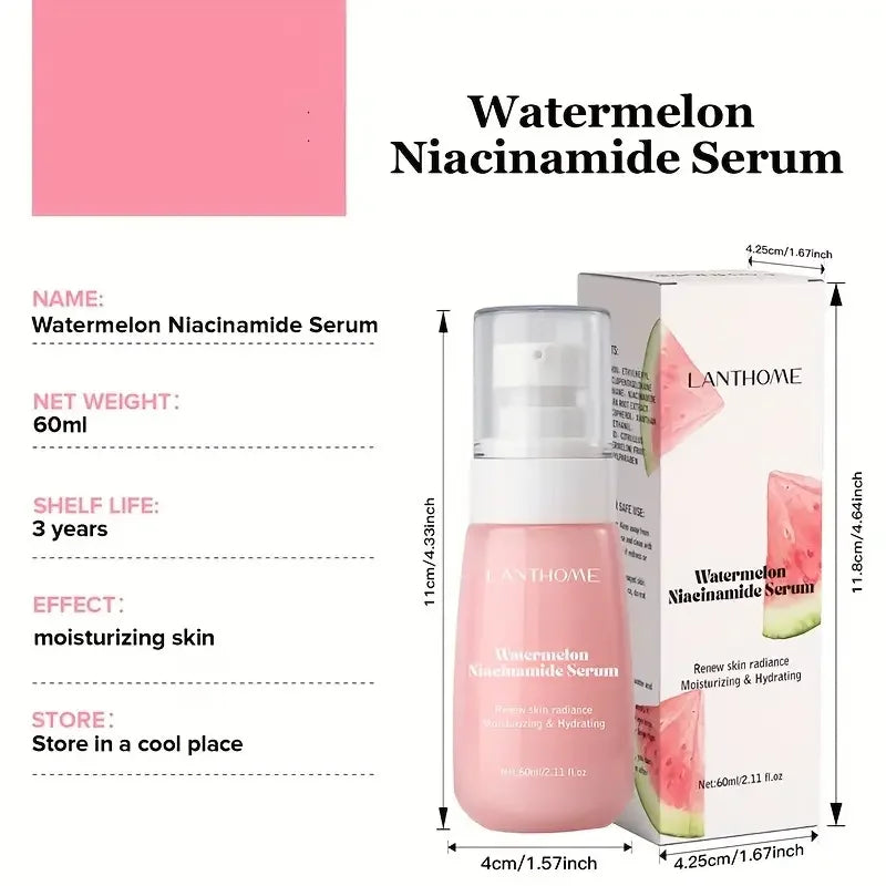 Watermelon Glow Niacinamide Moisturizing Face Pre-Treatment,Moisturizing Serum,Skin Makeup Lightweight Moisturizing Pre-treatmen Quake
