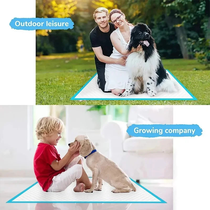 Super Absorbent Pet Diaper Dog Thick Pee Pads Quickdry Disposable Urine Nappy Mat For Cats Dog Diapers Deodorant Can Be Cut Quake