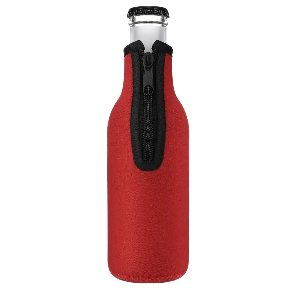 High Quality Insulation Beer Bottle Cover with Ring-pull 12 Oz 330 Ml Water Bottle Bag Duarable Portable Cup Pouch Party Quake Red