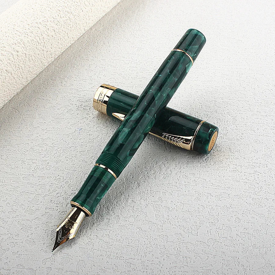 Jinhao 100 Resin Deep Sea Green Arrow Clip Fountain Pen Stationery Pen Gifts Students Pens Business Writing Office Tool Quake