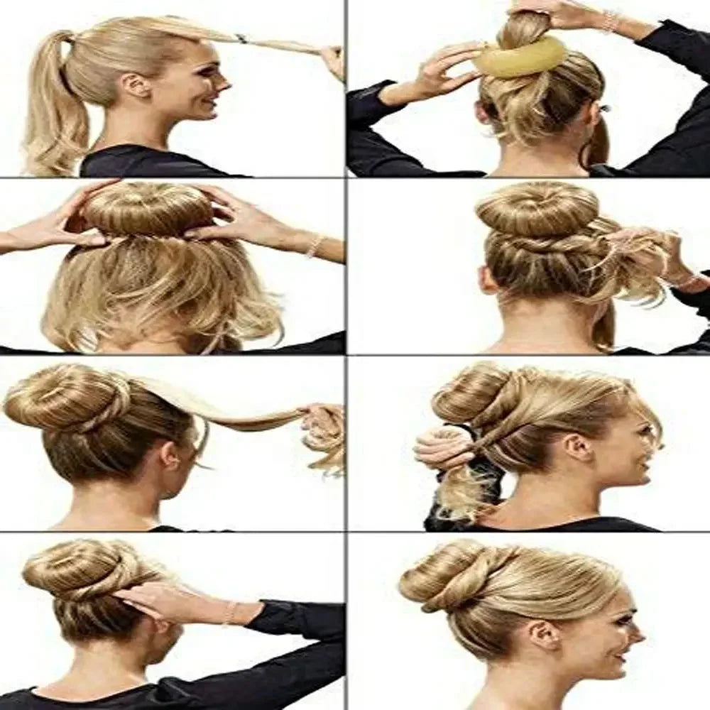 6/8/9.5cm Magic Hair Bun Maker Elegant Women Ladies Girls Magic Shaper Donut Hairbands Ponytail Hair Styling Tools Accessories Quake