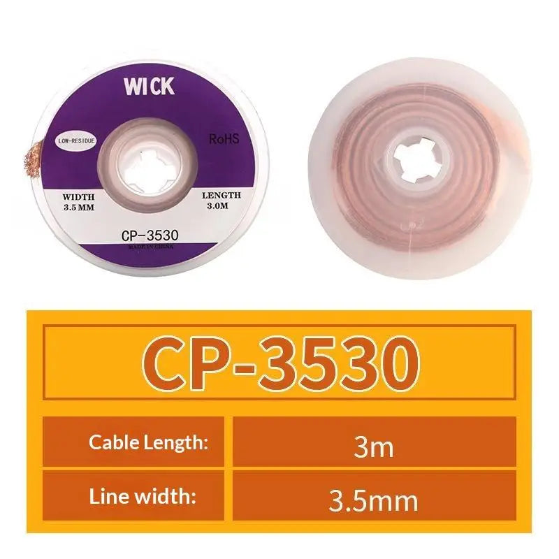 1.5/ Copper Welding Wire Desoldering Mesh Braid Tape Welding Point Solder Soldering Tool Of Electronic PCB Circuit Board Quake A10 No plug