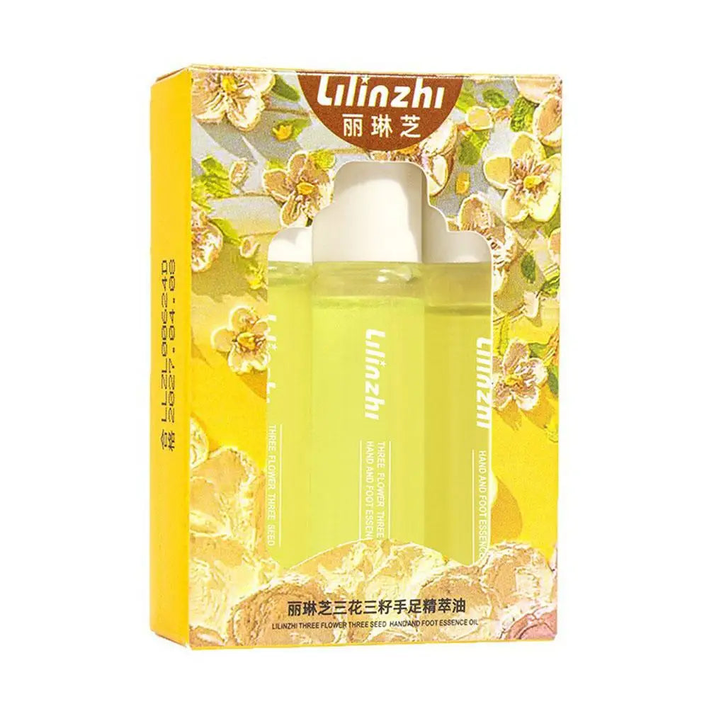 Triple Plant Hand And Foot Essence Oil, Moisturizing Hand & Foot Care Oil Hydrating Smoothing Repair For Dry, Cracked Skin Quake 1 Box