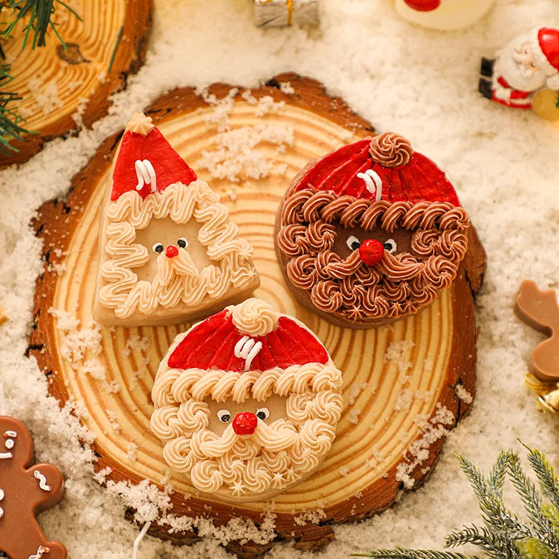1pc Christmas Atmosphere Cute Small Gifts Aromatherapy Candles Souvenirs Creative Handmade Santa Claus Candles Quake