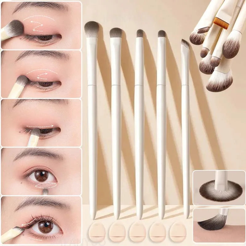 5/6/8/10pcs Makeup Brushes Set Professional Soft Eye Makeup Brushes Contouring Eyeshadow Eyeliner Eye Detail Brush Makeup Tools Quake