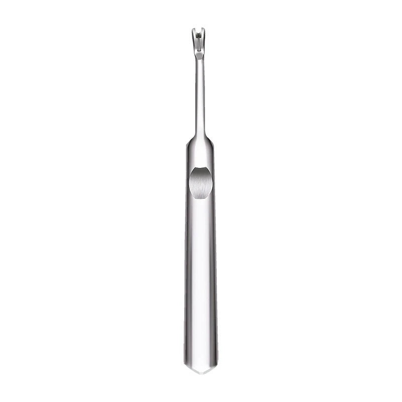 Stainless Steel Cuticle Pusher Fork V Shape Dead Skin Remover Professional Hand Nail Manicure Care Tools Quake