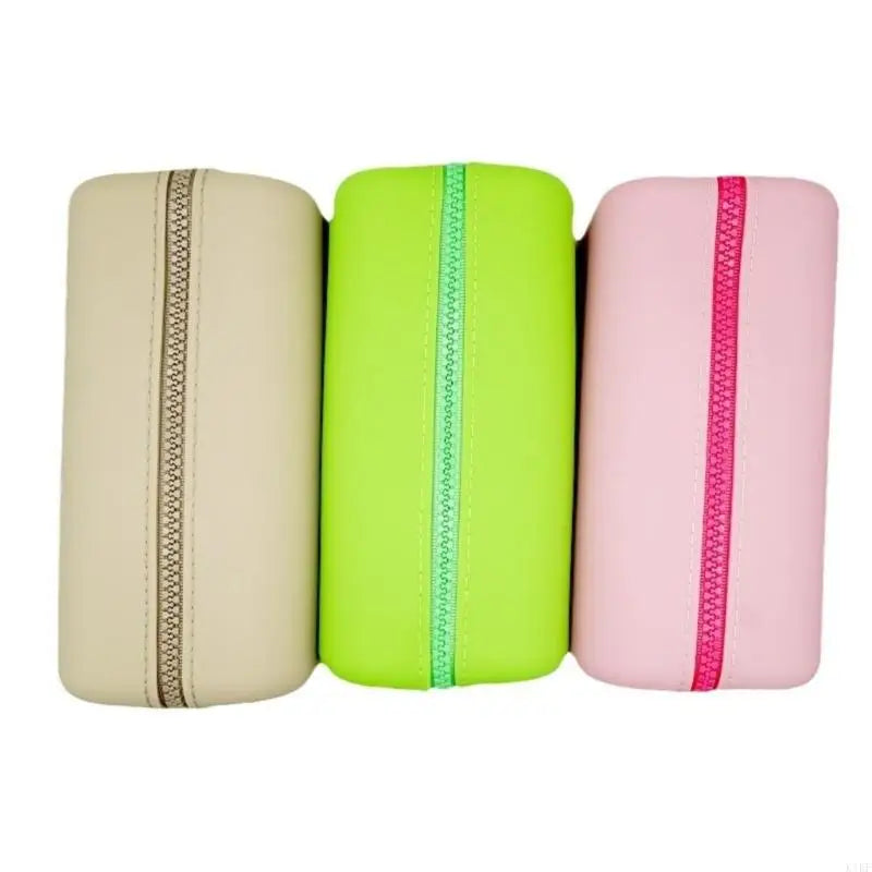 Multipurpose Zippers Pouches with Foldable Integrated Silicone Body for Makeup, Charging Cables, and Stationeries K1KF Quake