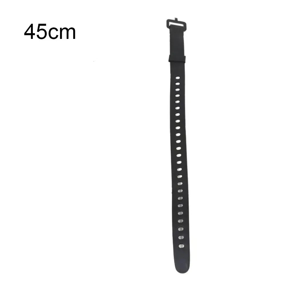 Belt Buckle Rubber Tension Strap Adjustable Quick Release Tool Luggage Bundling Strap 35/45/55cm Silicone Cargo Tie-Down Strap Quake 515mm-Black-45cm