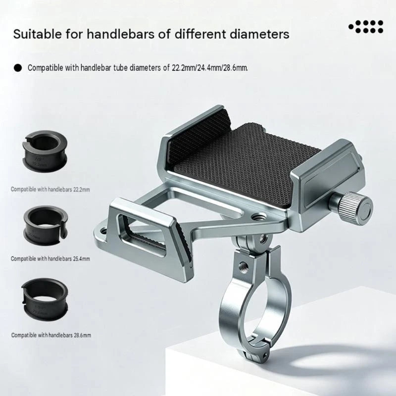 Motorcycle Bar Phone Mount, Metal Holder for Phones with 4.7 to 7.1in Screen Size, Phone Viewing for Motorcycle, Bike and K1KF Quake CN