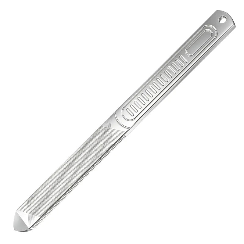 1pc Stainless steel polishing nail file nail polish polishing strip pointed anti slip nail trimming tool Quake