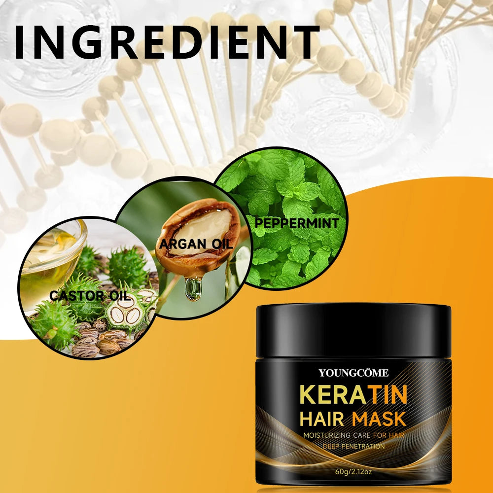 Vitamins Keratin Hair Mask Deep Conditioner,Repair for Dry Damaged and Color Treated Hair,moisturizing and nourishing hair Quake