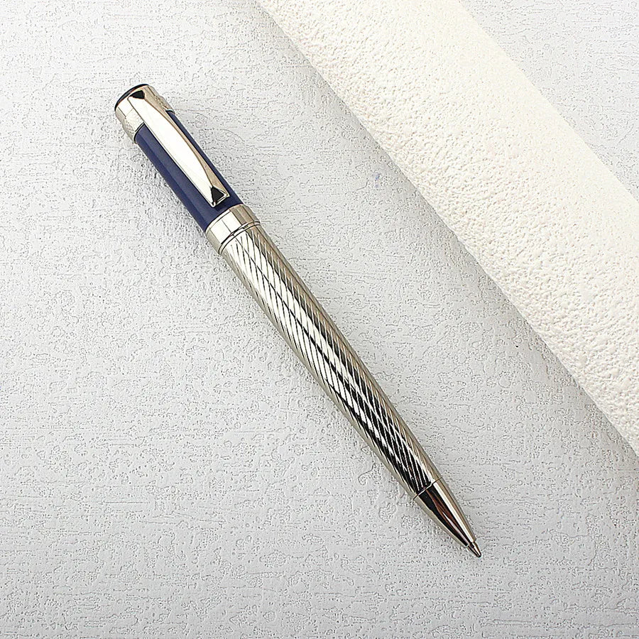 High Quality Multiple Colour Metal Ballpoint Pens Administrative Office Stationery Luxurs Blue Ink Quake Bright Blue