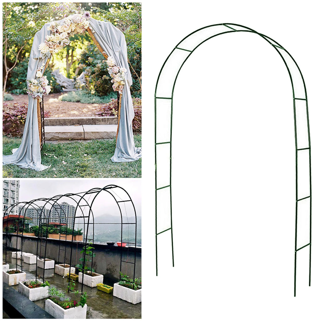 Easy to Assemble Reconfigurable Metal Outdoor Garden Or Wedding Arch Arbor for Quake 240X140X37CMGreen