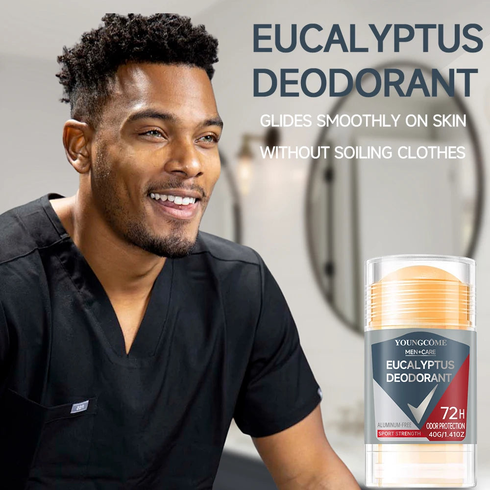 Men Eucalypt Deodorant Stick Anti Sweating Keep Drying Lasting Fragrance Remove Armpit Odor Underarm Refresh Sticks Refresh Quake