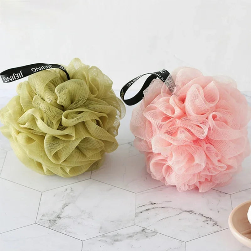 Soft Mesh Bath Sponge Balls Nylon Cleaning Brush Shower Puff Body Cleaner Exfoliating Scrubbers Bath Ball Bathroom Supplies Quake
