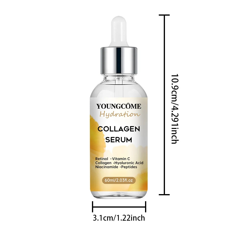 Collagen Face Serum Skincare Facial Essence Liquid Moisturizing Soothing Nourishing Face Serum Pore Shrink Skin Care Korea 2025 Quake 60ML