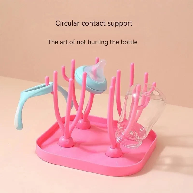 Baby Bottle Dry Rack Multi Functional Removable Pacifiers Teat Cup Cleaning Drainer Drying Drip Water Tray baby accessories Quake