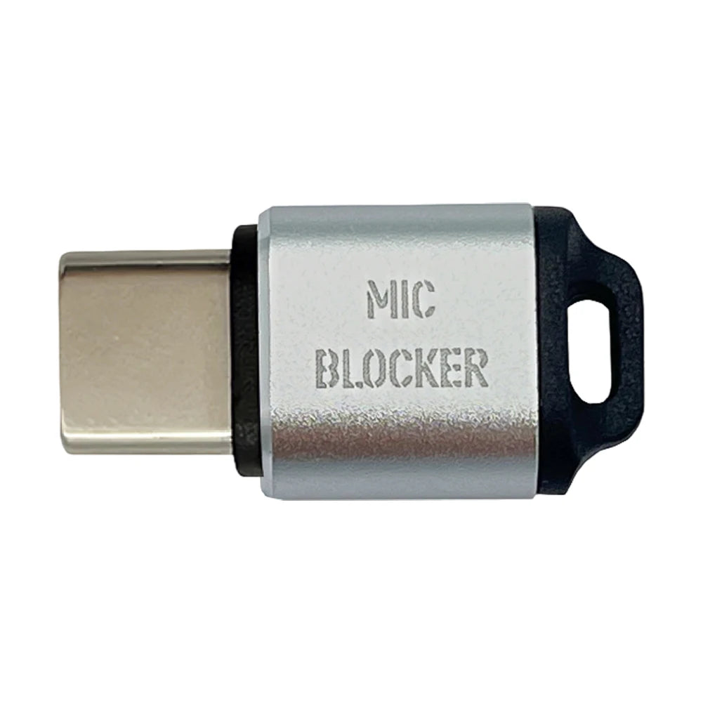 USB C MIC Blockers Compact Privacy Protector Multifunction Microphone Sound Lock for Laptops Smartphones Tablets Quake Silver