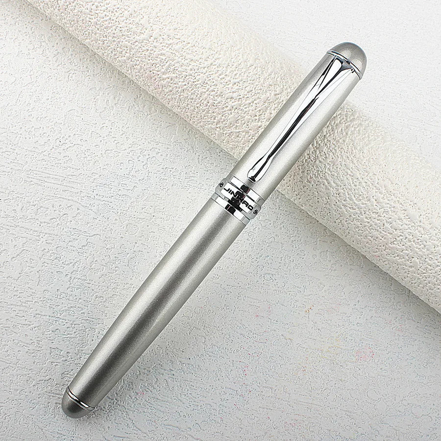 Jinhao X750 Classic Style Silver Clip Metal Fountain Pen 0.5mm Nib Steel Ink Pens for Gift Office Supplies School Supplies Quake