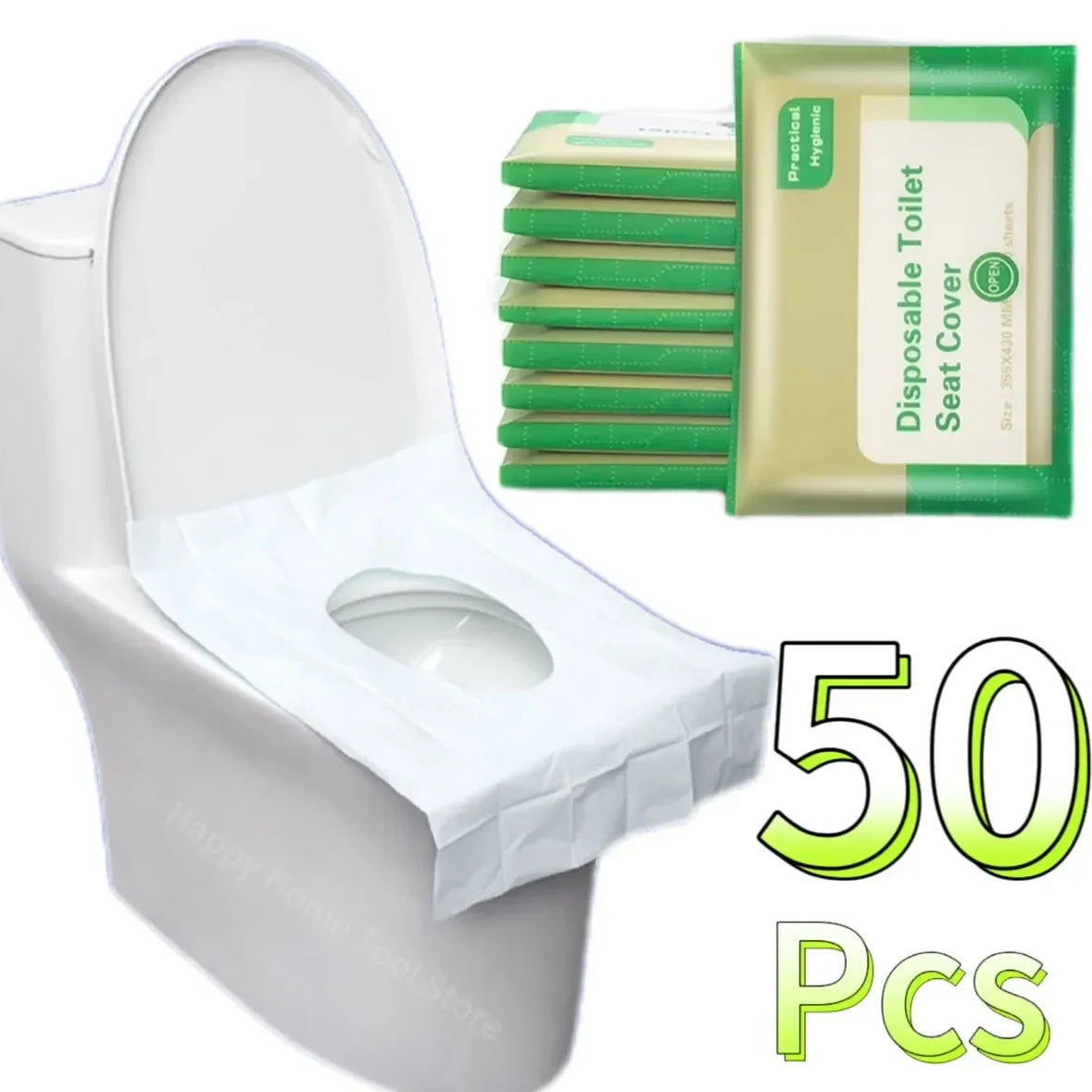 vvocci Disposable 10-50pcs Toilet Mat Portable Waterproof Soluble Water Toilet SeatFor Travel Camping Hotel Bathroom Accessories Quake