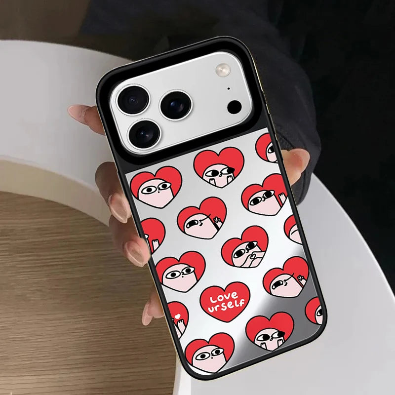 6090447 Mirror Surface Magnetic Phone Case Cover for IPhone 13 14 15 16 17 18 Pro Max Case Multicolor Quake