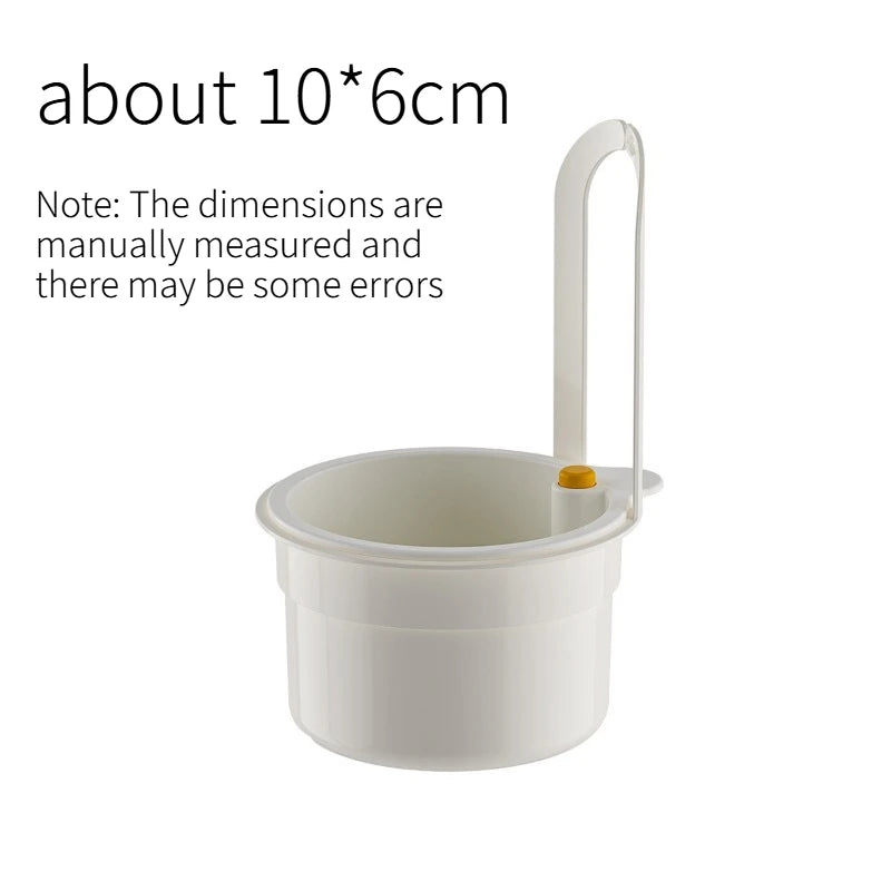 Multifunctional Hanging Kitchen Sink Strainer Drainage Filter Basket for Washing Vegetables and Collecting Food Residues Quake WHITE