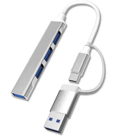 USB Type C HUB Dock 3.0 USB 3.0 2.0 Hub 4 Ports Multi Splitter Adapter OTG For PC Lenovo HUAWEI Xiaomi Macbook Aluminum Alloy Quake usb silver