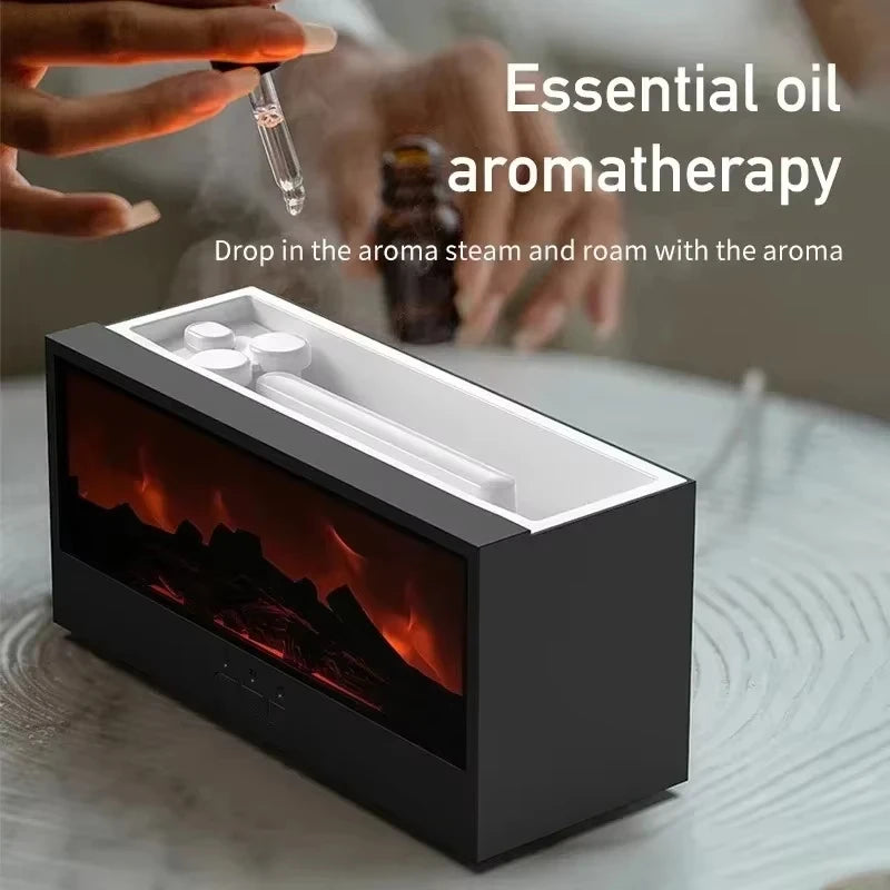 7-color Flame Air humidifier Aromatherapy Diffuser Essentialoils Large capacity durability silent Quake